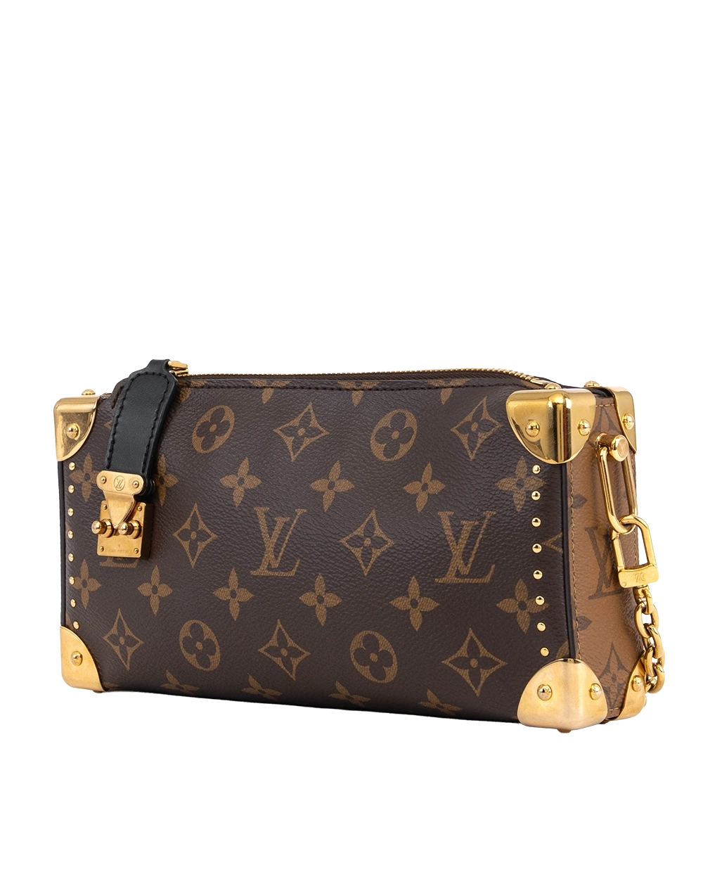 LV SLIM TRUNK BROWN REVERSE MONOGRAM CANVAS GHW MICROCHIP 1840