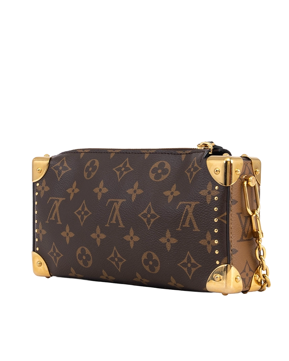 LV SLIM TRUNK BROWN REVERSE MONOGRAM CANVAS GHW MICROCHIP 1841