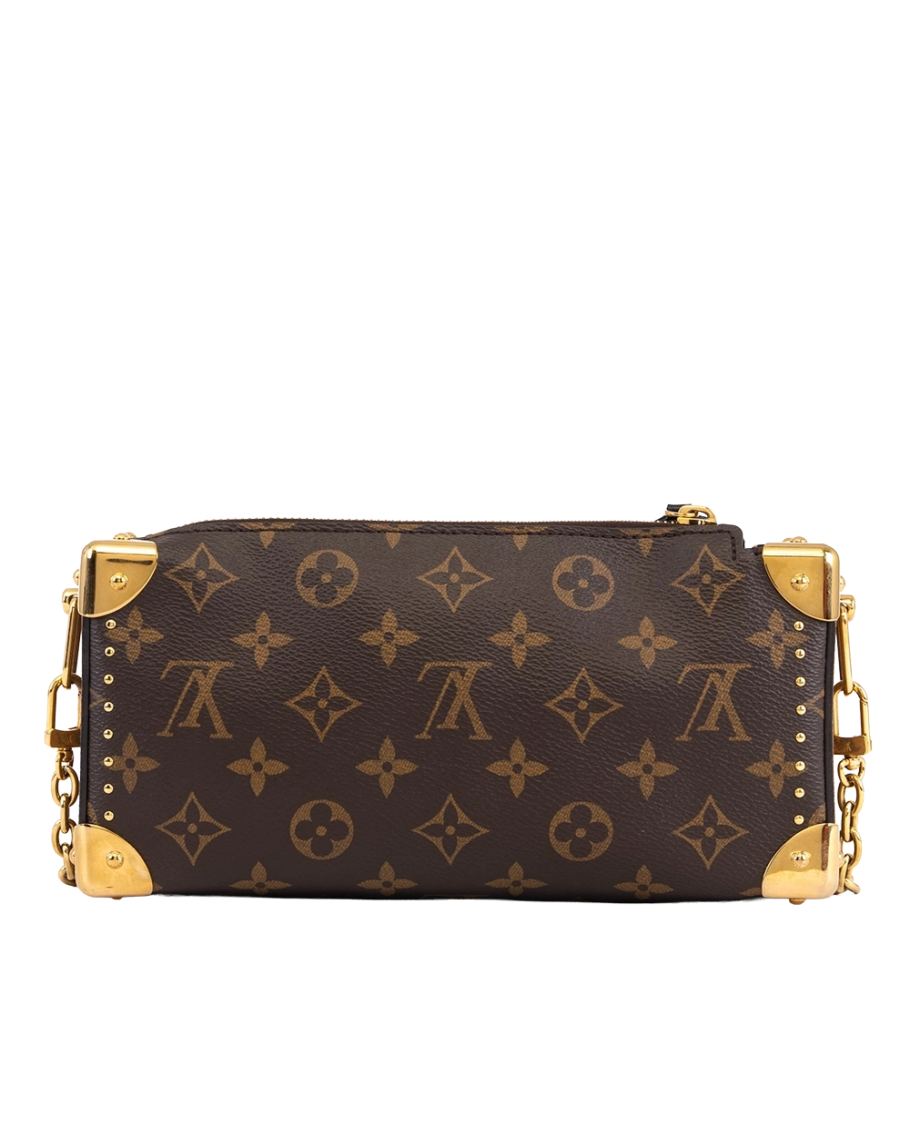 LV SLIM TRUNK BROWN REVERSE MONOGRAM CANVAS GHW MICROCHIP 1842