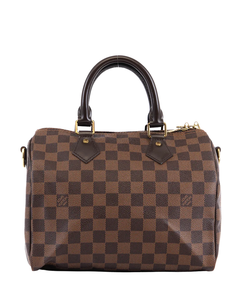 LV SPEEDY BAND 25 BROWN DAMIER CANVAS GHW AA0166 1739