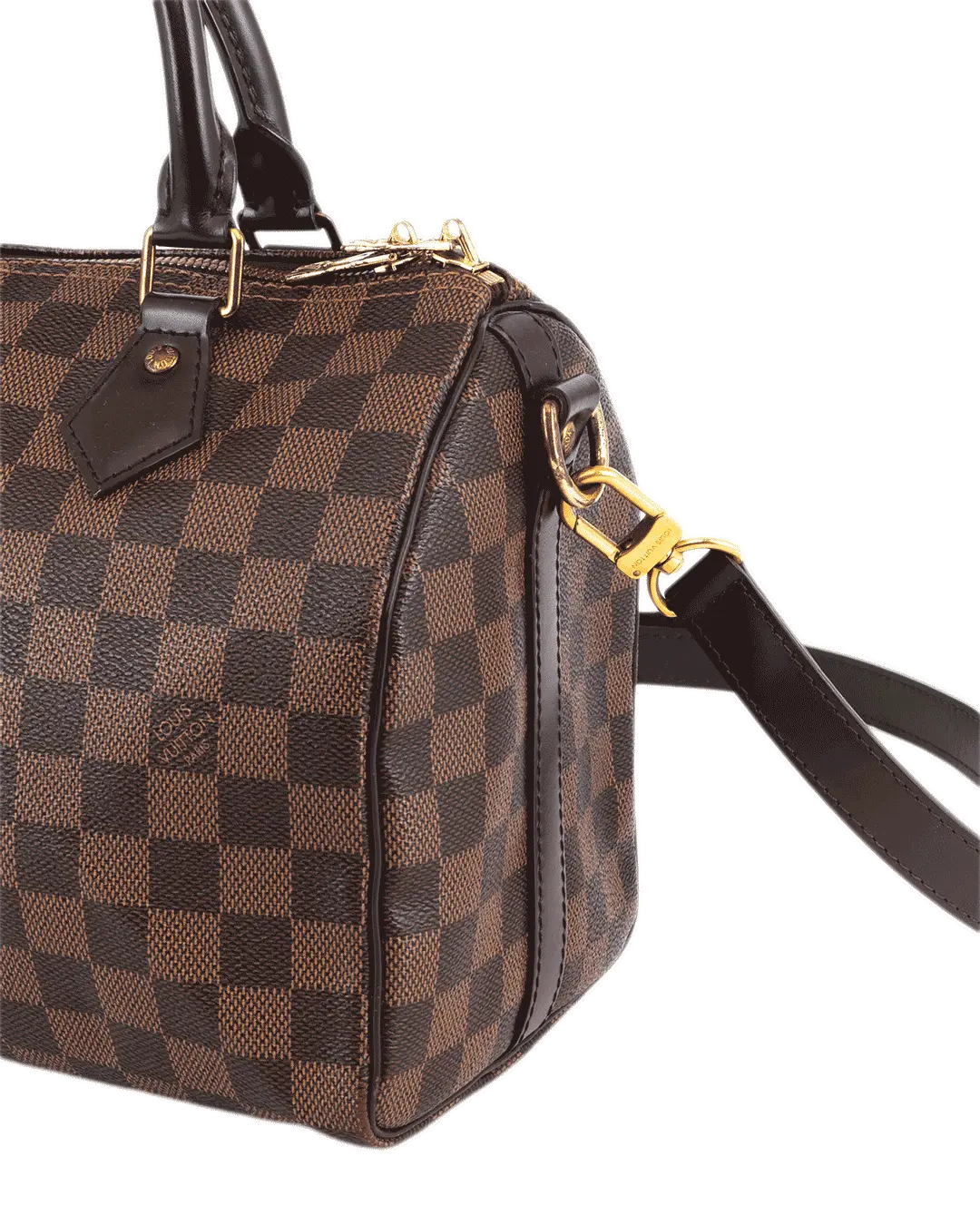 LV SPEEDY BAND 25 BROWN DAMIER CANVAS GHW AA0166 1745