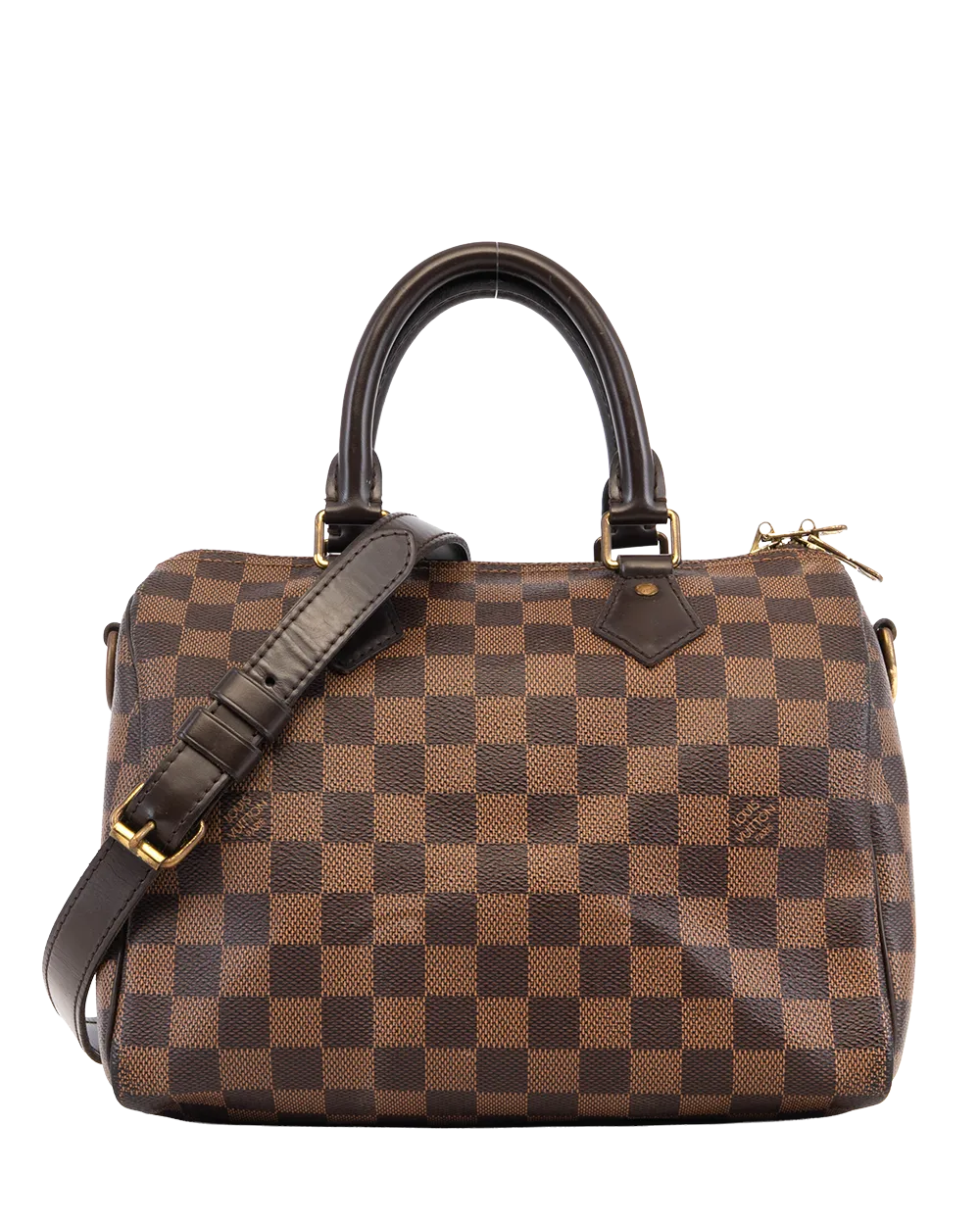 LV SPEEDY BAND 25 BROWN DAMIER CANVAS GHW LA0119 2857