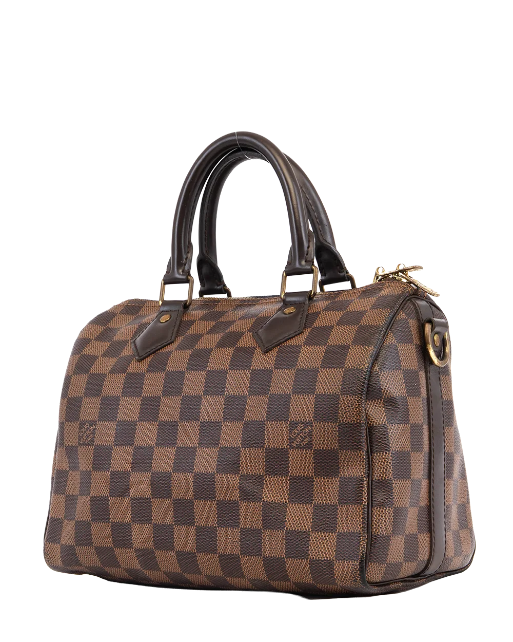 LV SPEEDY BAND 25 BROWN DAMIER CANVAS GHW LA0119 2858
