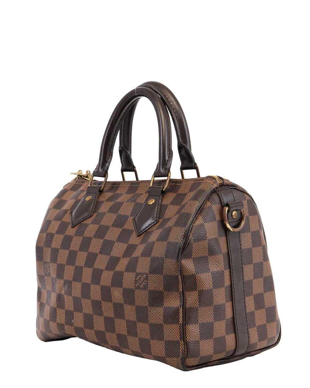 LV SPEEDY BAND 25 BROWN DAMIER CANVAS GHW LA0119 2859