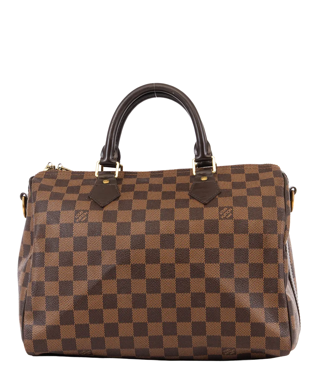 LV SPEEDY BAND 30 BROWN DAMIER CANVAS GHW DU3193 1011