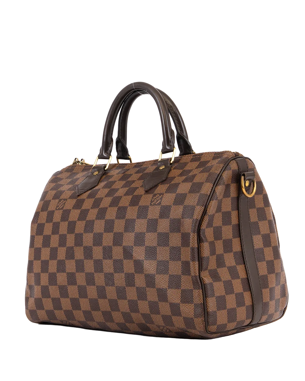LV SPEEDY BAND 30 BROWN DAMIER CANVAS GHW DU3193 1012