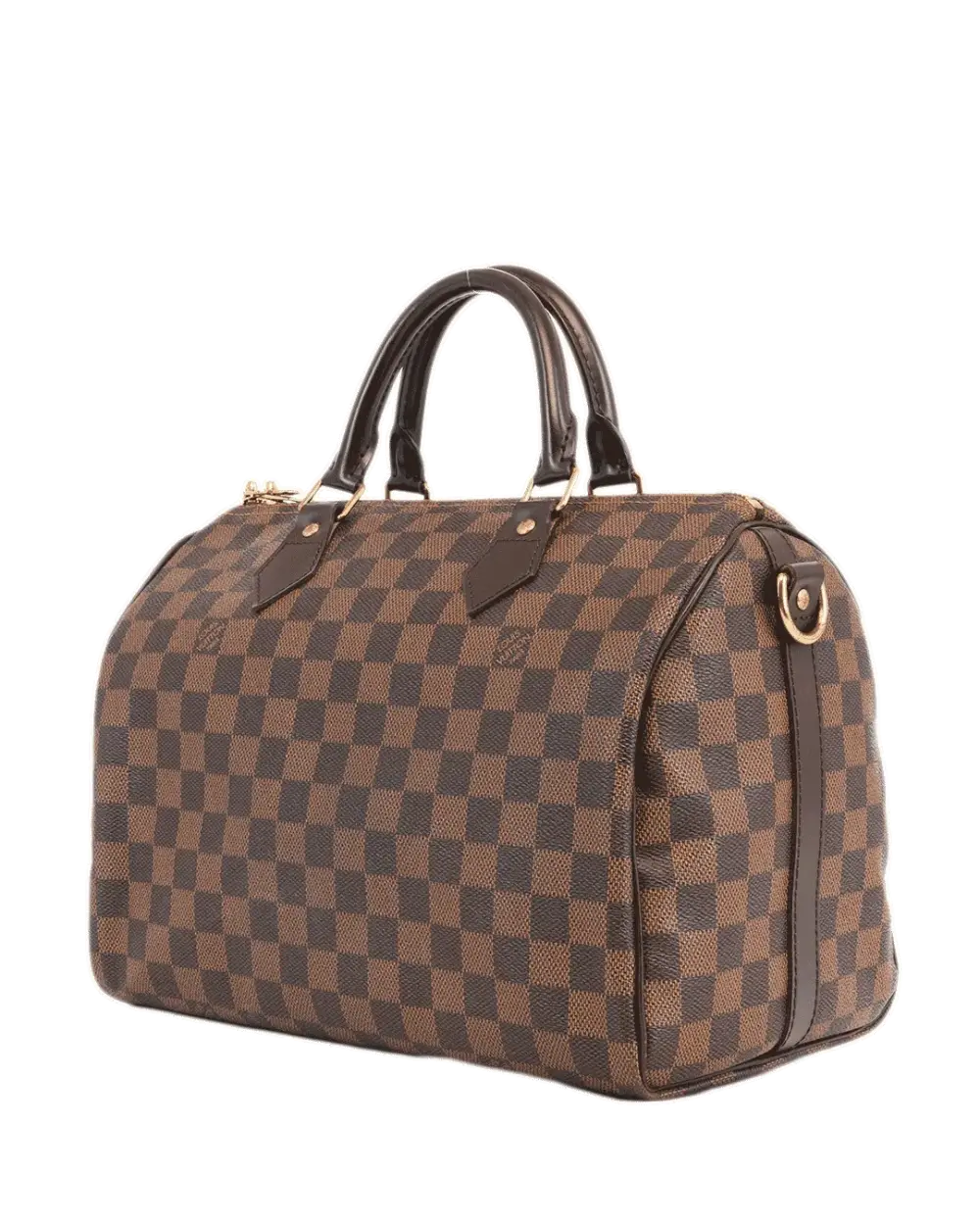 LV SPEEDY BAND 30 BROWN DAMIER CANVAS GHW DU4132 2621