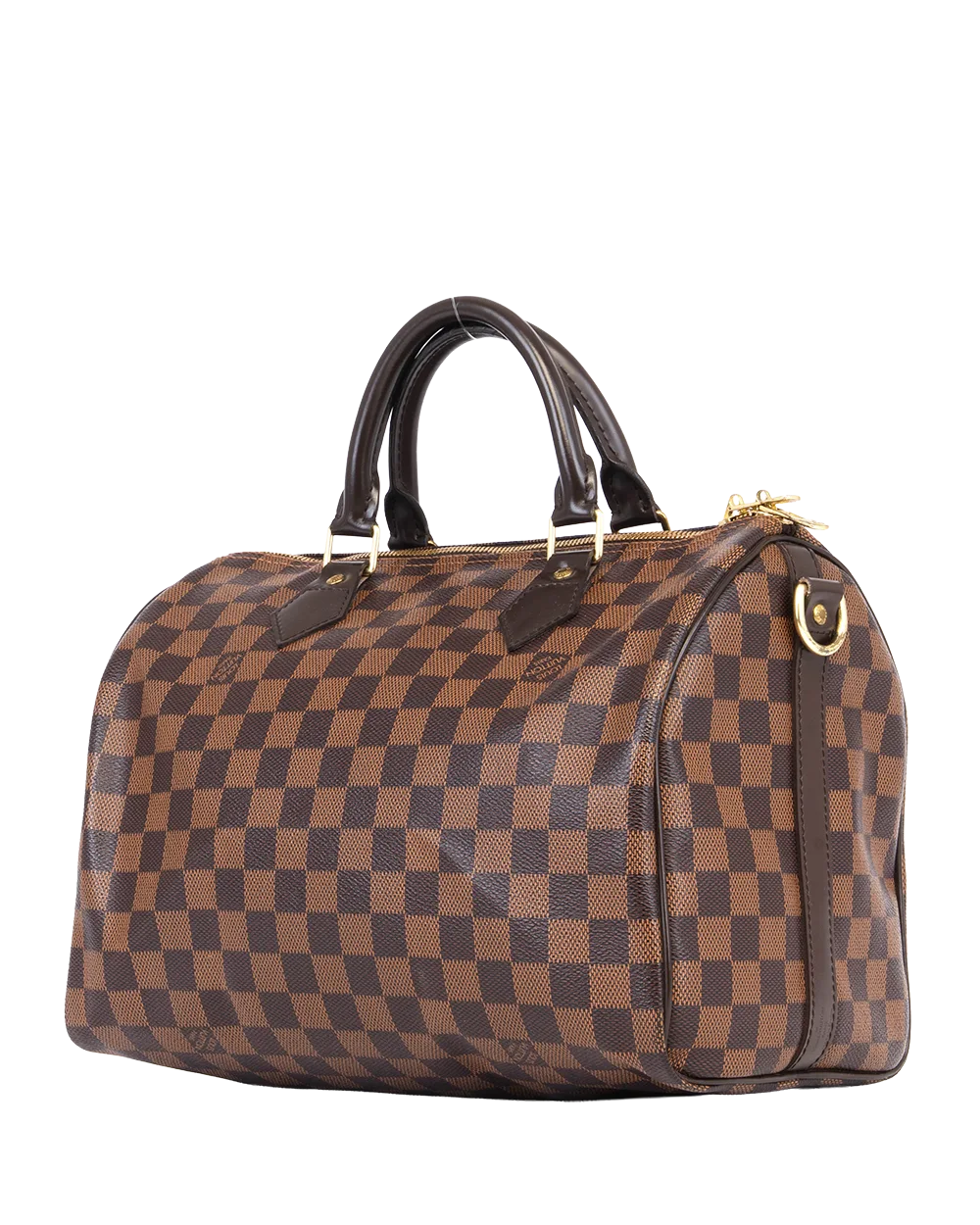 LV SPEEDY BAND 30 BROWN DAMIER CANVAS GHW MB2103 0942
