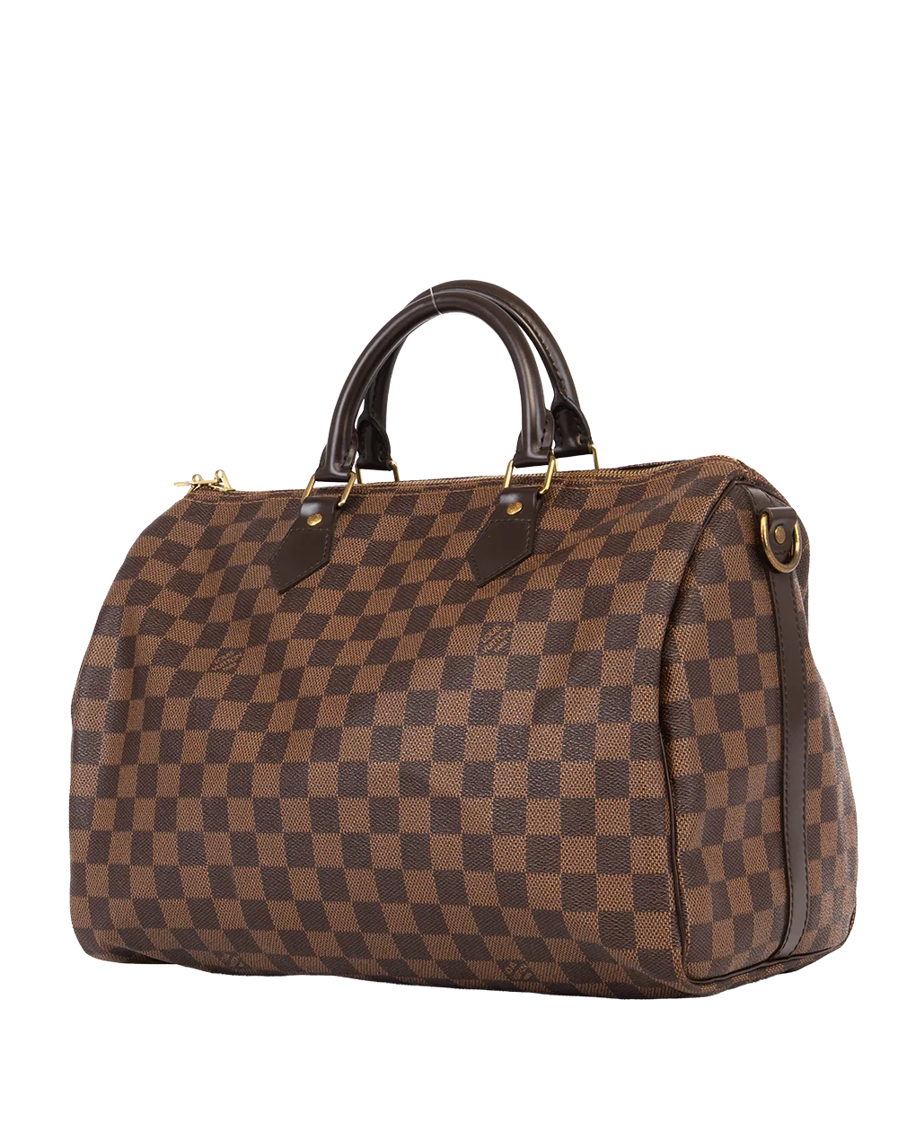 LV SPEEDY BAND 35 BROWN DAMIER CANVAS GHW SP1152 0927