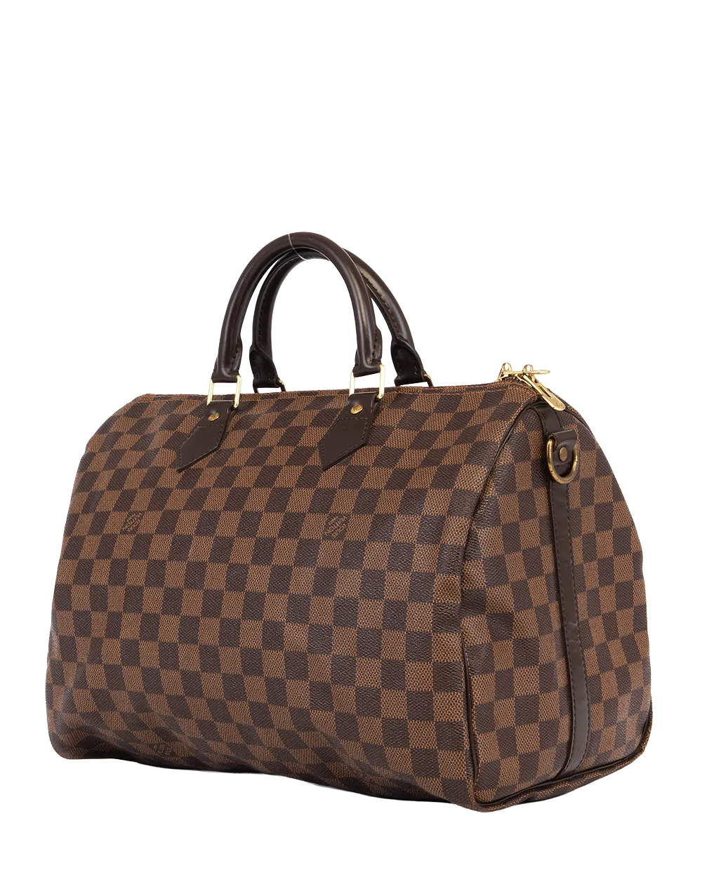 LV SPEEDY BAND 35 BROWN DAMIER CANVAS GHW SP1152 0928