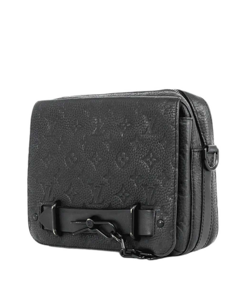 LV STEAMER MESSENGER BLACK TAURILLON MONOGRAM SOBLACK MICROCHIP 1488