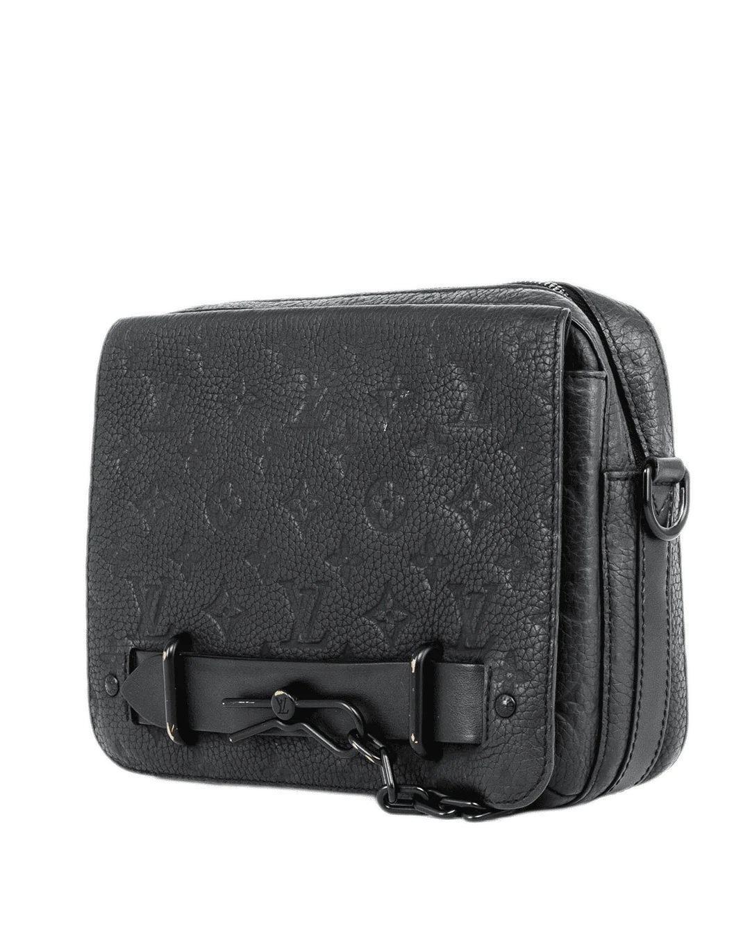 LV STEAMER MESSENGER BLACK TAURILLON MONOGRAM SOBLACK MICROCHIP 1488
