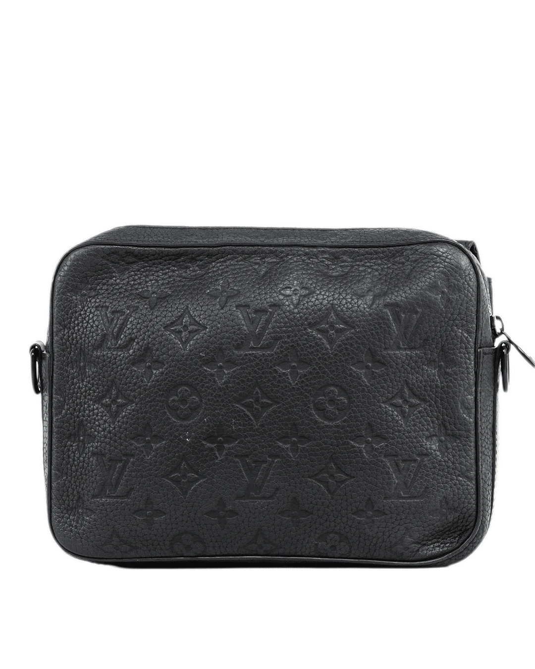 LV STEAMER MESSENGER BLACK TAURILLON MONOGRAM SOBLACK MICROCHIP 1492