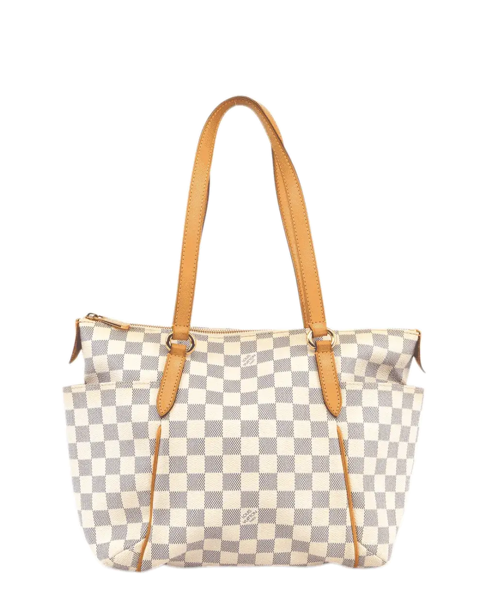 LV TOTALLY PM WHITE AZUR DAMIER CANVAS GHW FL2049 3191