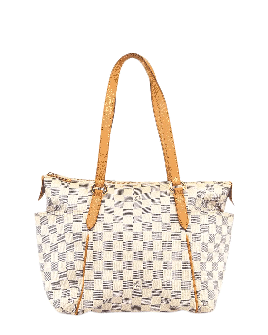 LV TOTALLY PM WHITE AZUR DAMIER CANVAS GHW FL2049 3191