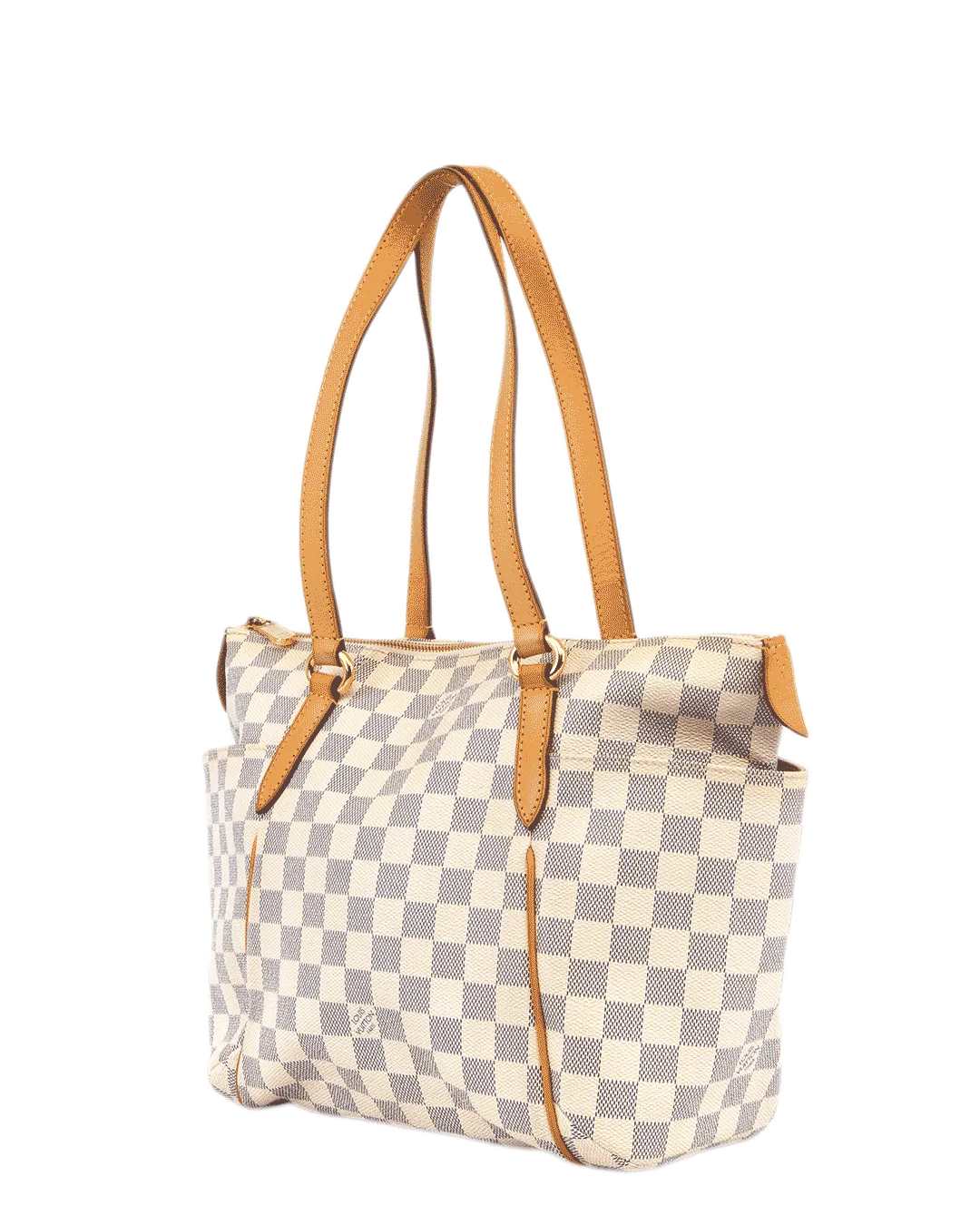 LV TOTALLY PM WHITE AZUR DAMIER CANVAS GHW FL2049 3192