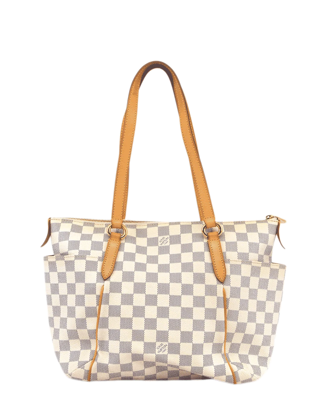 LV TOTALLY PM WHITE AZUR DAMIER CANVAS GHW FL2049 3194
