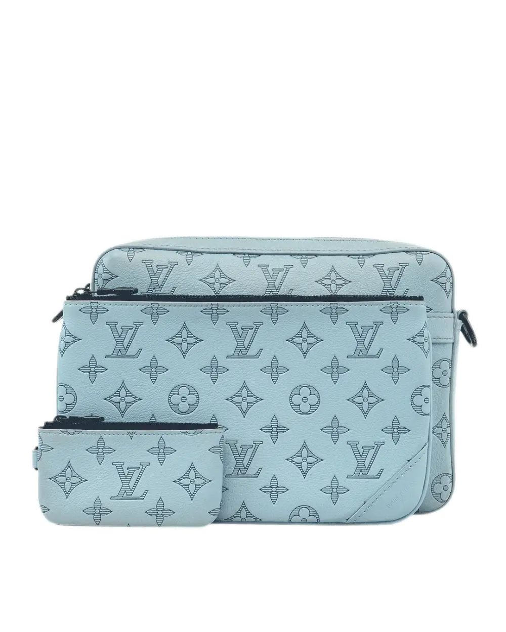 LV TRIO MESSENGER SKY BLUE MONOGRAM SHADOW SOBLACK MICROCHIP 4736