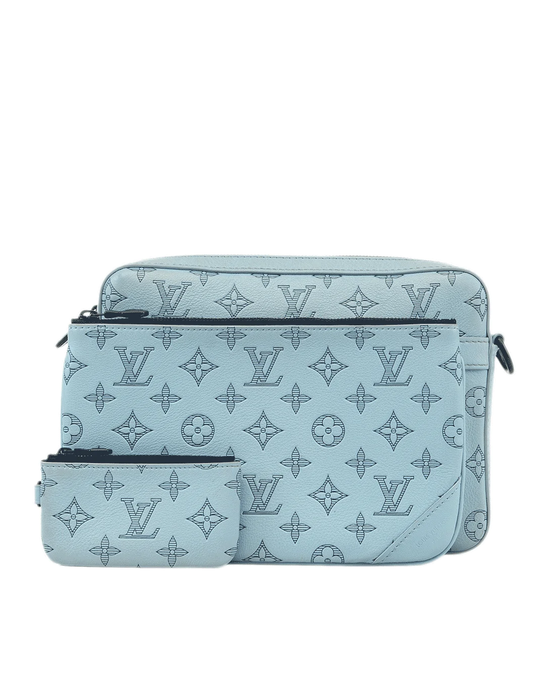 LV TRIO MESSENGER SKY BLUE MONOGRAM SHADOW SOBLACK MICROCHIP 4736