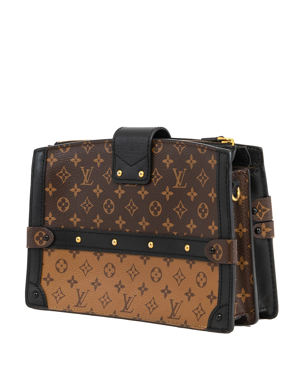 LV TRUNK CLUTCH REVERSE MONOGRAM CANVAS GHW MICROCHIP 2339