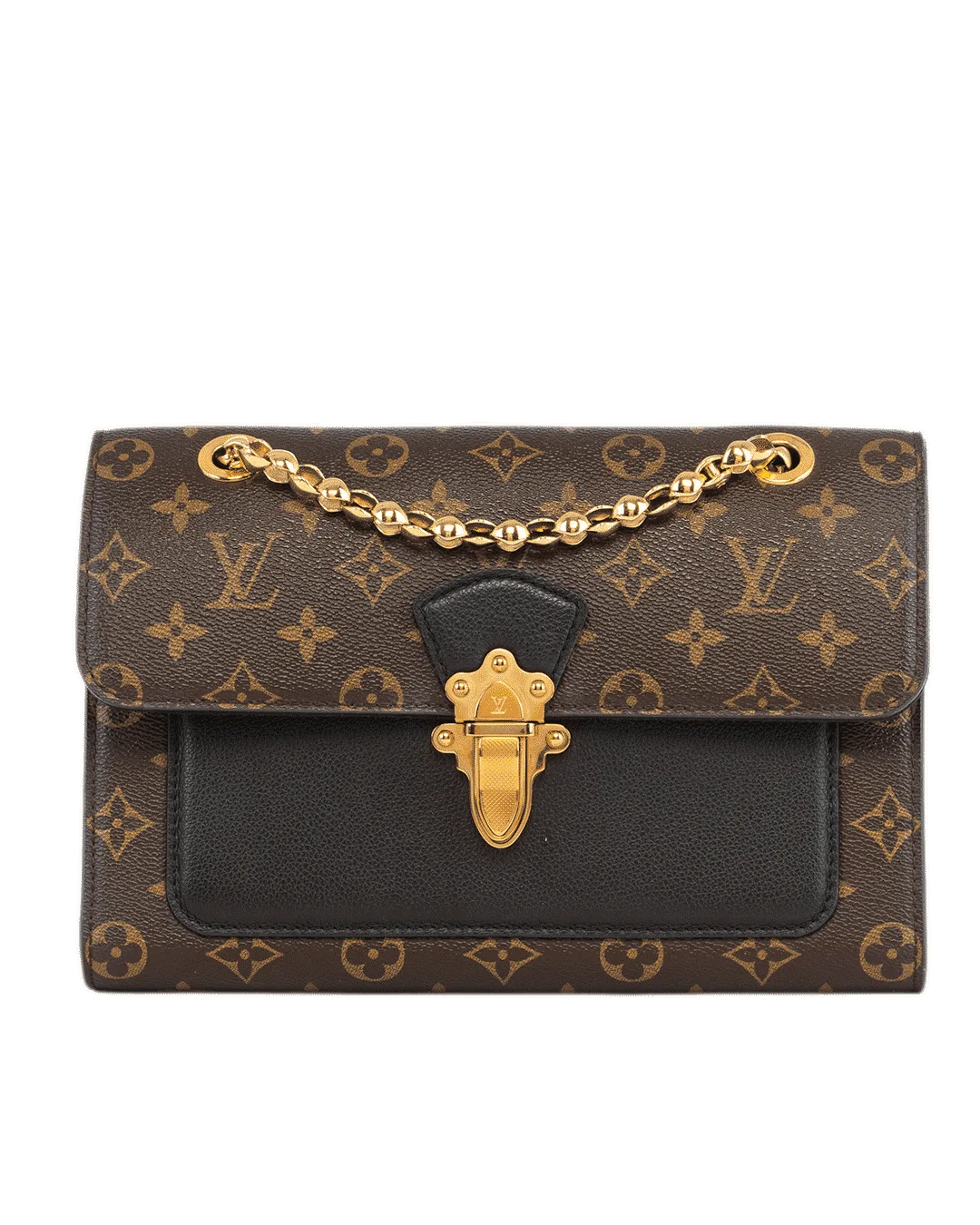 LV VICTOIRE CHAIN SHOULDER BROWN MONOGRAM CANVAS GHW MICROCHIP 1962