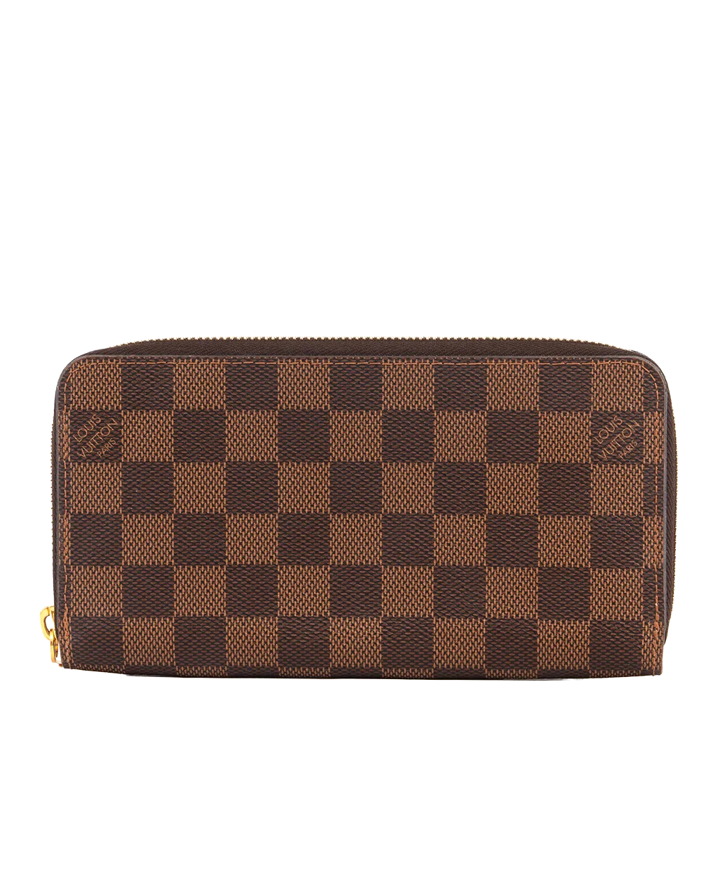 LV ZIPPY WALLET LONG BROWN DAMIER CANVAS GHW MICROCHIP 0580