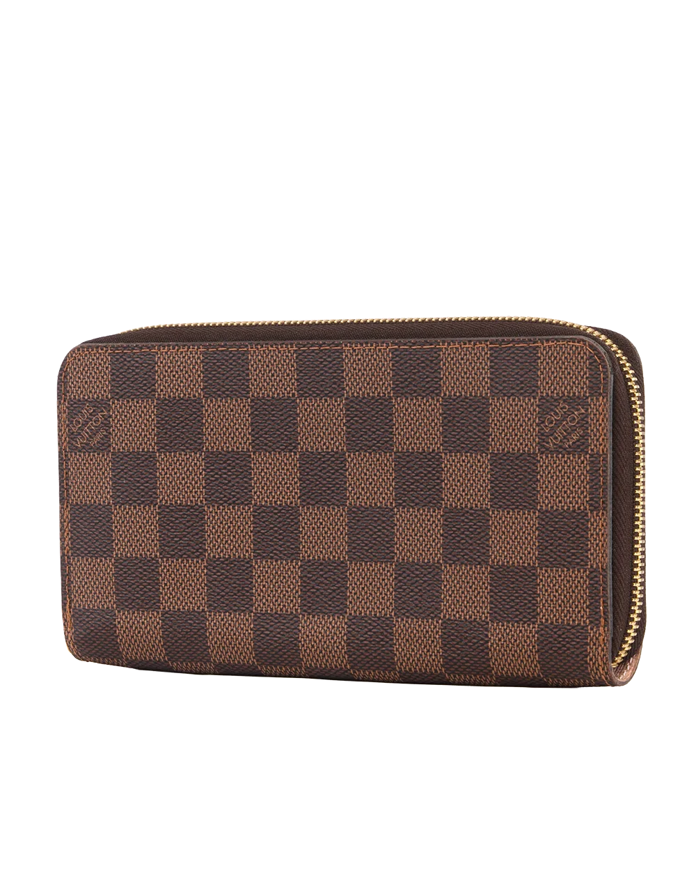 LV ZIPPY WALLET LONG BROWN DAMIER CANVAS GHW MICROCHIP 0581