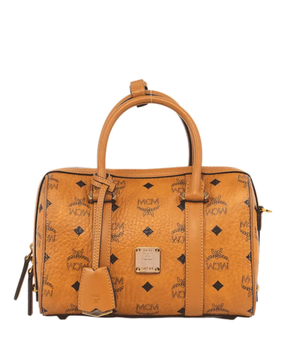 MCM BOSTON AREN BROWN COHNAC CALF GHW MWB7ASE67CO001 0312