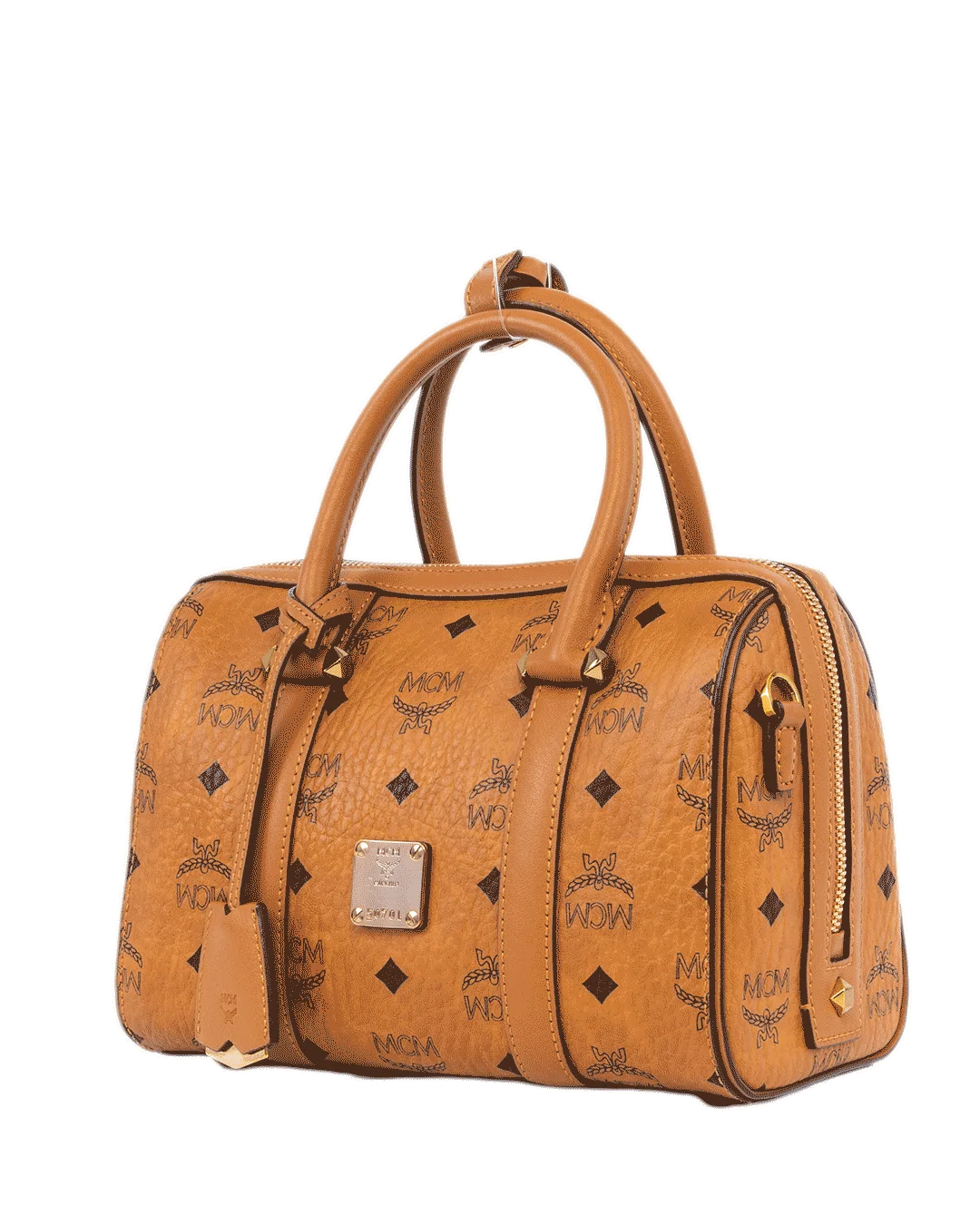MCM BOSTON AREN BROWN COHNAC CALF GHW MWB7ASE67CO001 0314