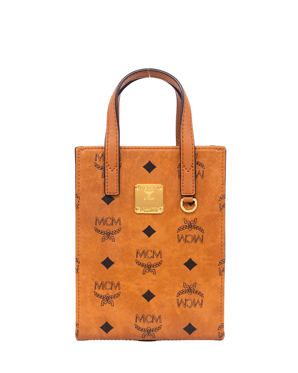 MCM KLASSIK TOTE BAG MINI BROWN CANVAS GHW MMTCKCO02CO001 11502201 21141