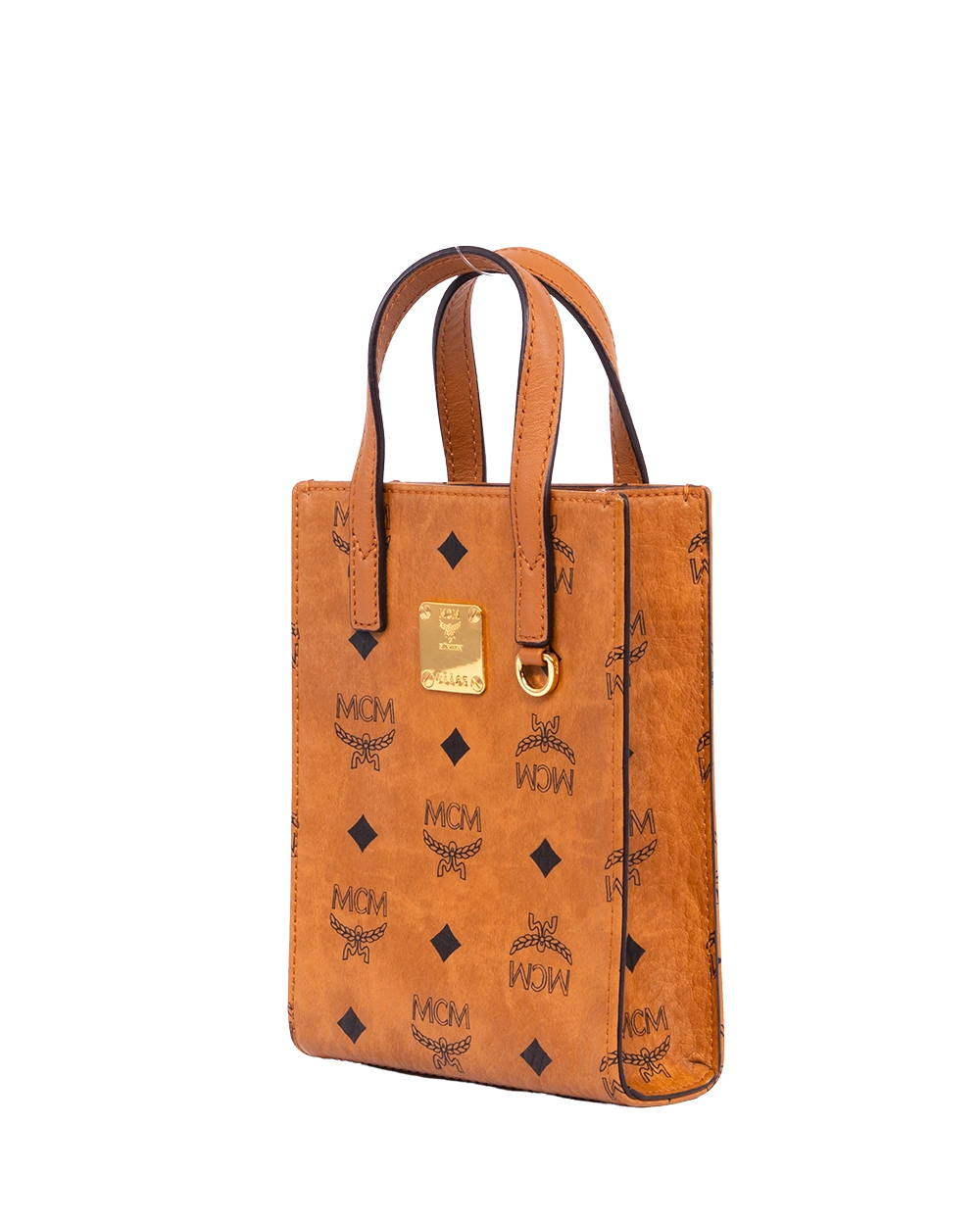 MCM KLASSIK TOTE BAG MINI BROWN CANVAS GHW MMTCKCO02CO001 11502201 21142