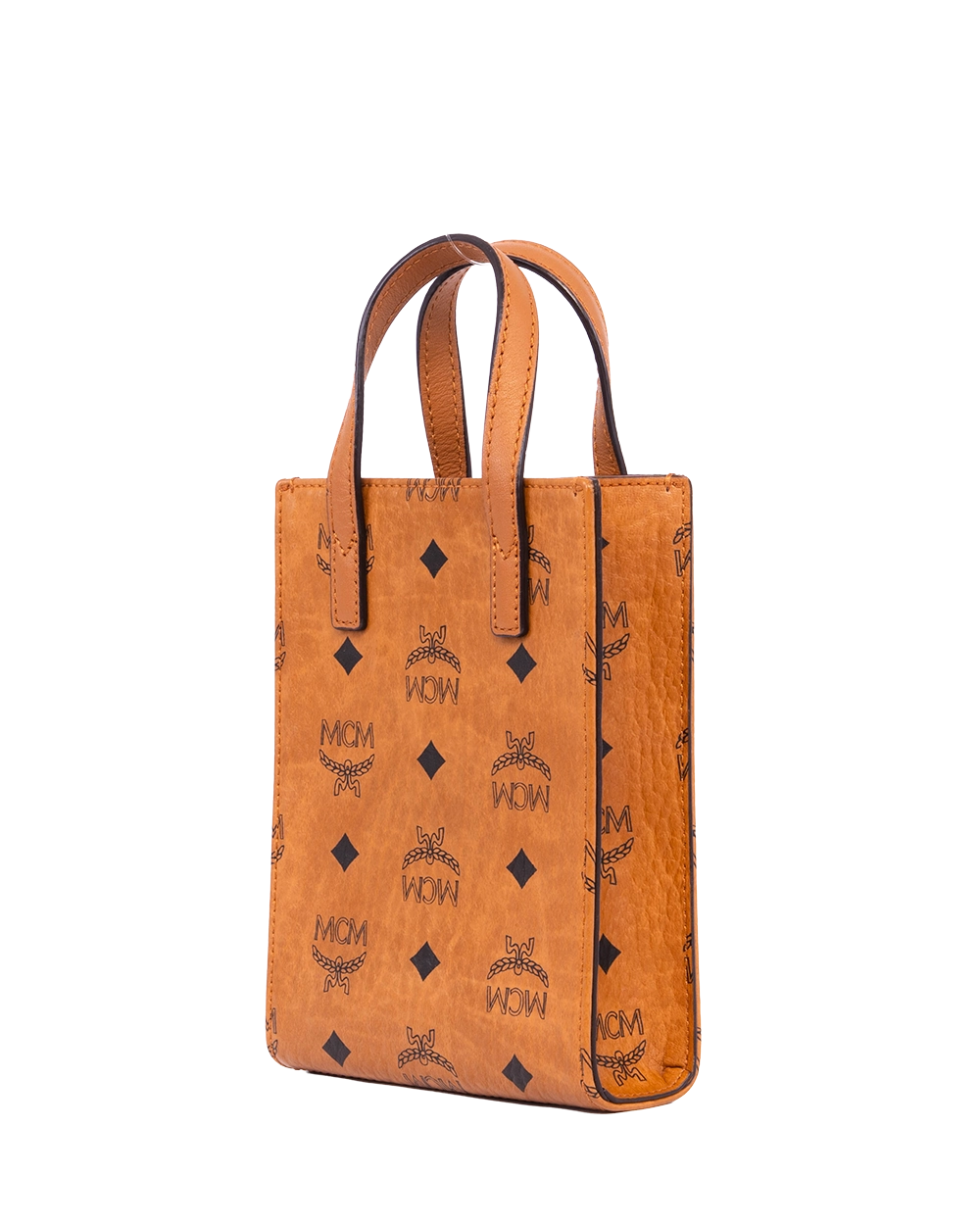 MCM KLASSIK TOTE BAG MINI BROWN CANVAS GHW MMTCKCO02CO001 11502201 21143