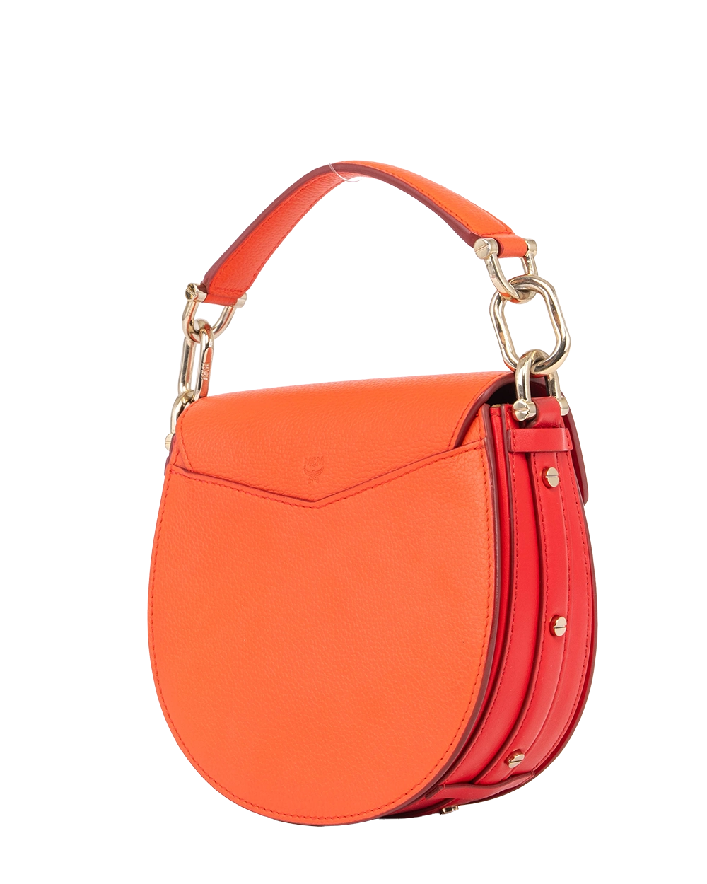 MCM PRATICIA BAG BROWN RED CANVAS GHW 2932