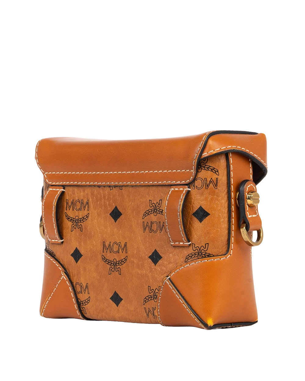 MCM SOFT BERLIN HEART BROWN CANVAS GHW MWZDAUP01CO00110752306 0892