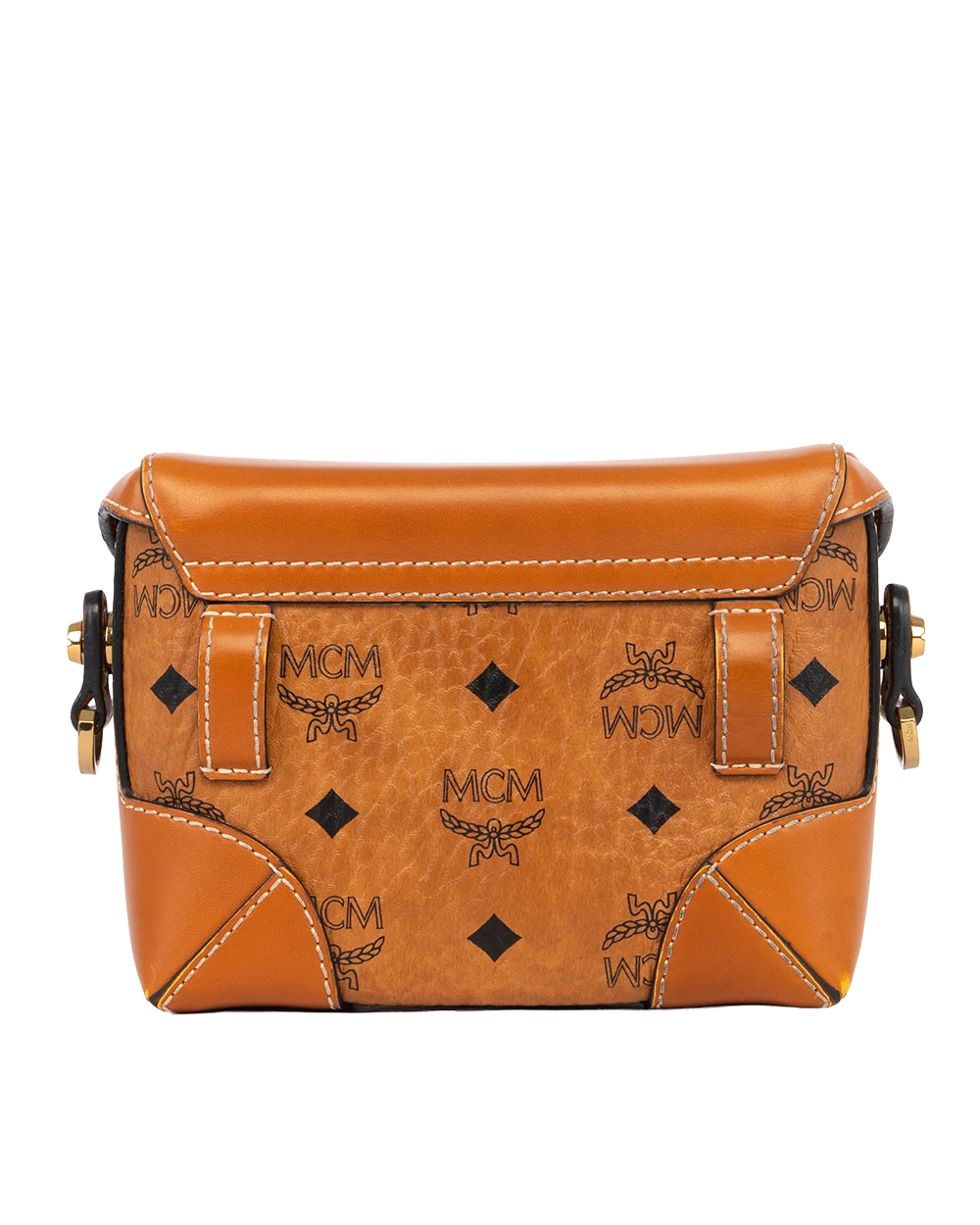 MCM SOFT BERLIN HEART BROWN CANVAS GHW MWZDAUP01CO00110752306 0893