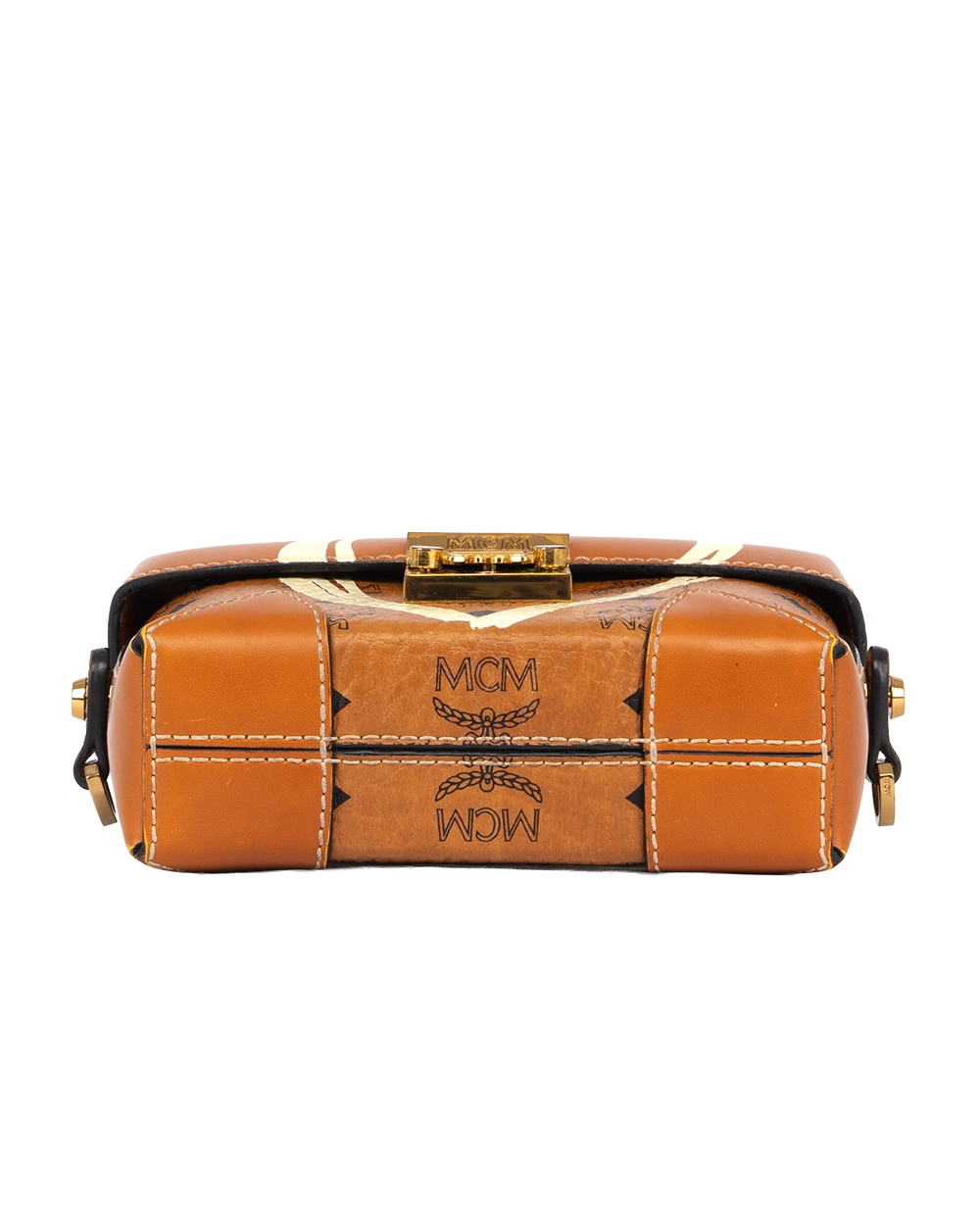 MCM SOFT BERLIN HEART BROWN CANVAS GHW MWZDAUP01CO00110752306 0894