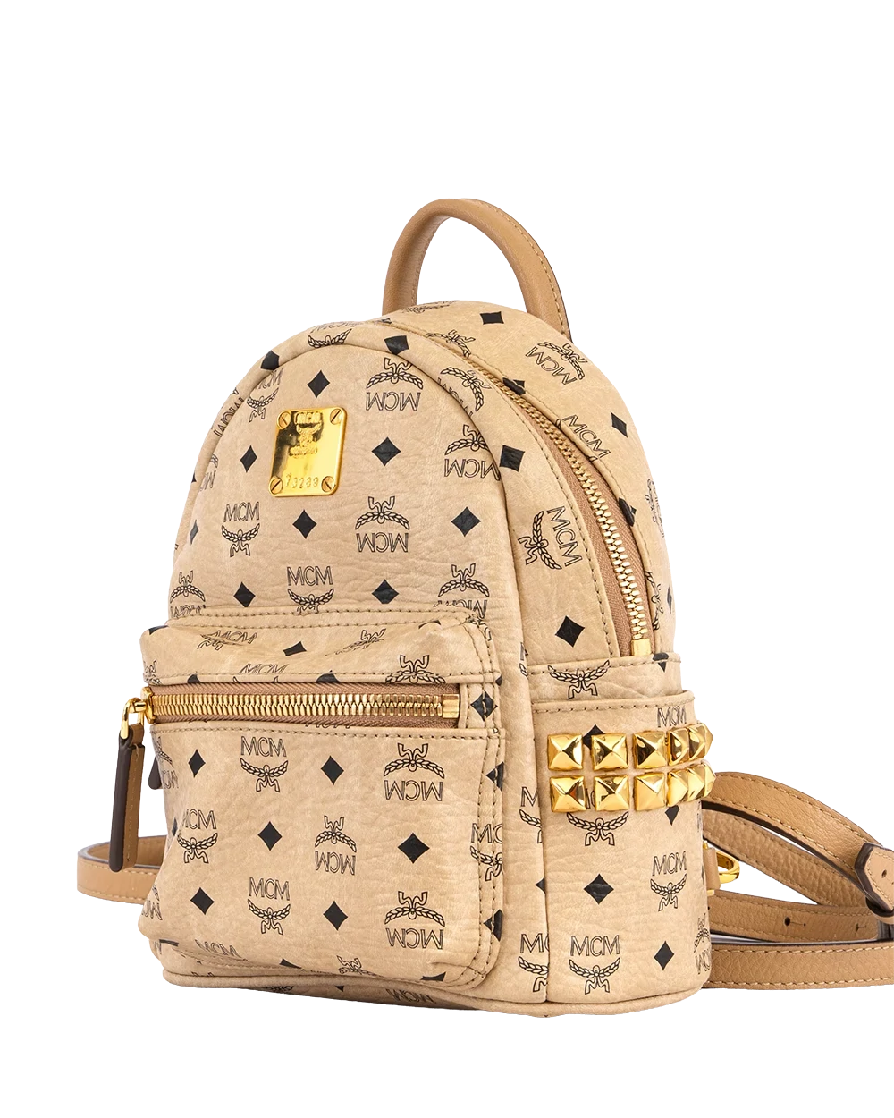 MCM STARK BACKPACK MINI WHITE CANVAS GHW MMK5SVE93IG001 10051505 1662