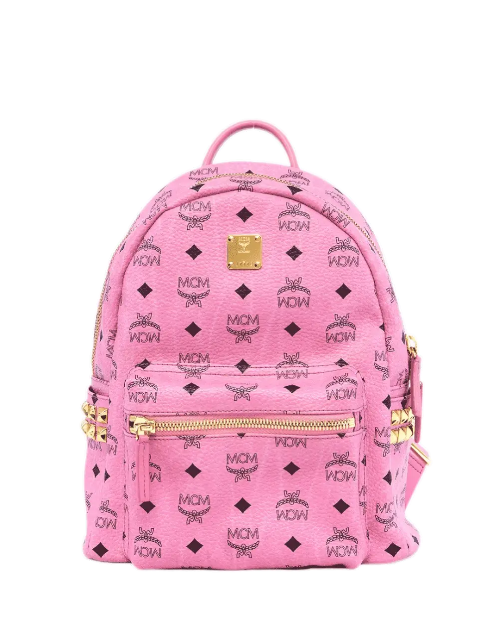 MCM STARK BACKPACK SMALL PINK VISETOS CANVAS GHW MMK5SVE37PK001 10031511 0774
