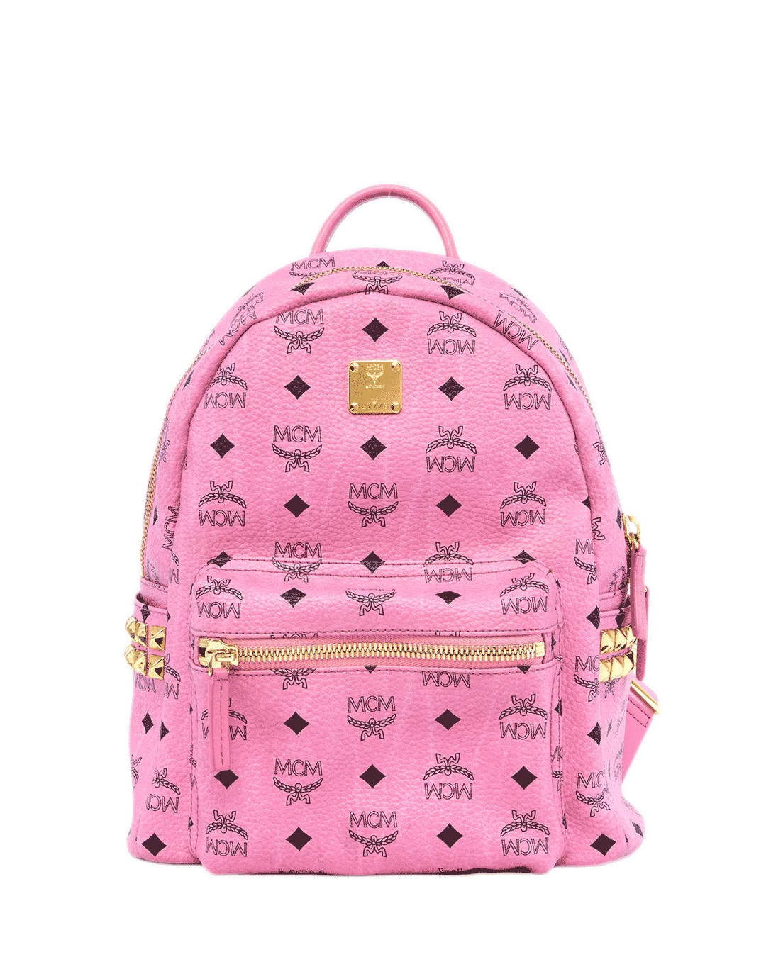 MCM STARK BACKPACK SMALL PINK VISETOS CANVAS GHW MMK5SVE37PK001 10031511 0774