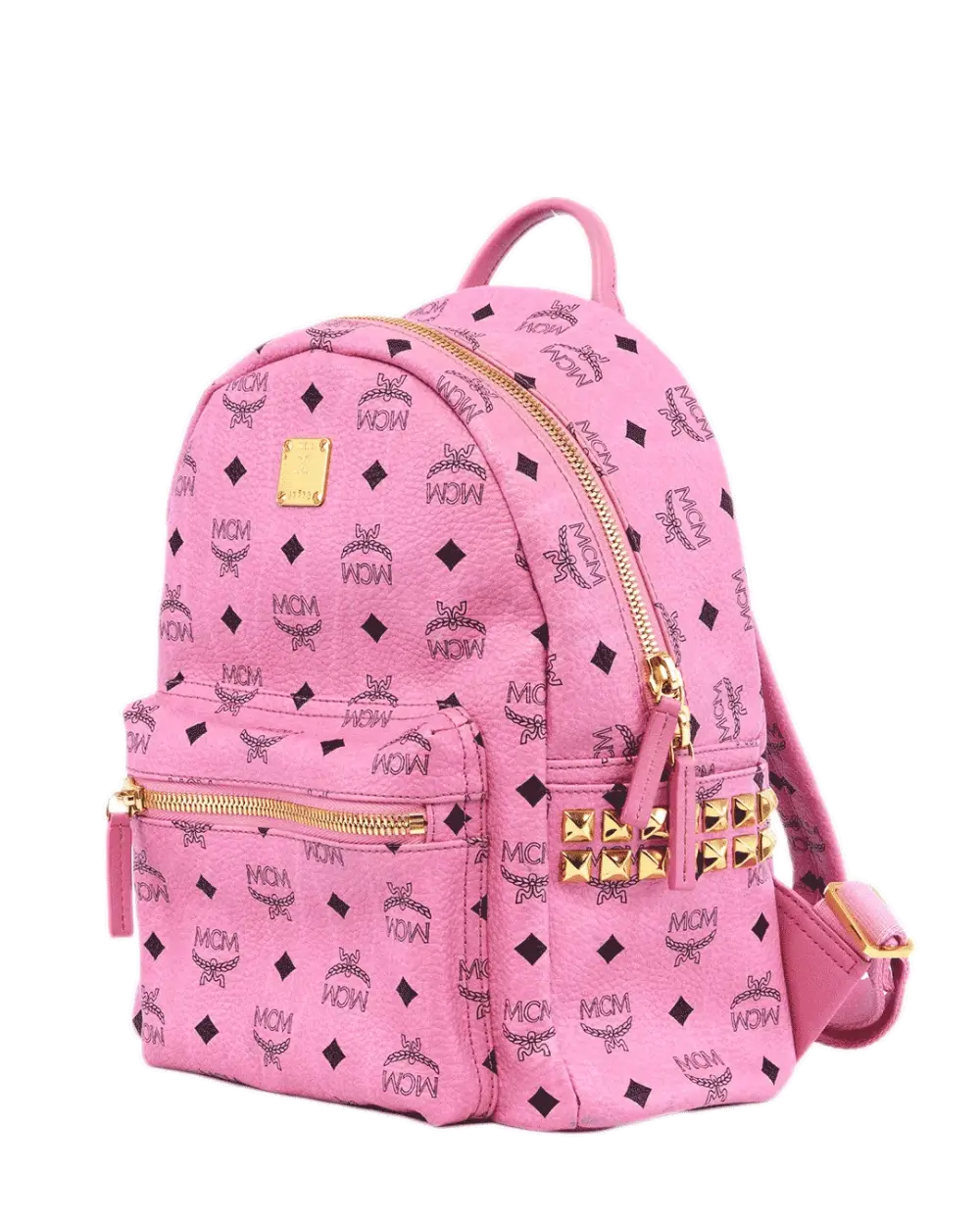 MCM STARK BACKPACK SMALL PINK VISETOS CANVAS GHW MMK5SVE37PK001 10031511 0775