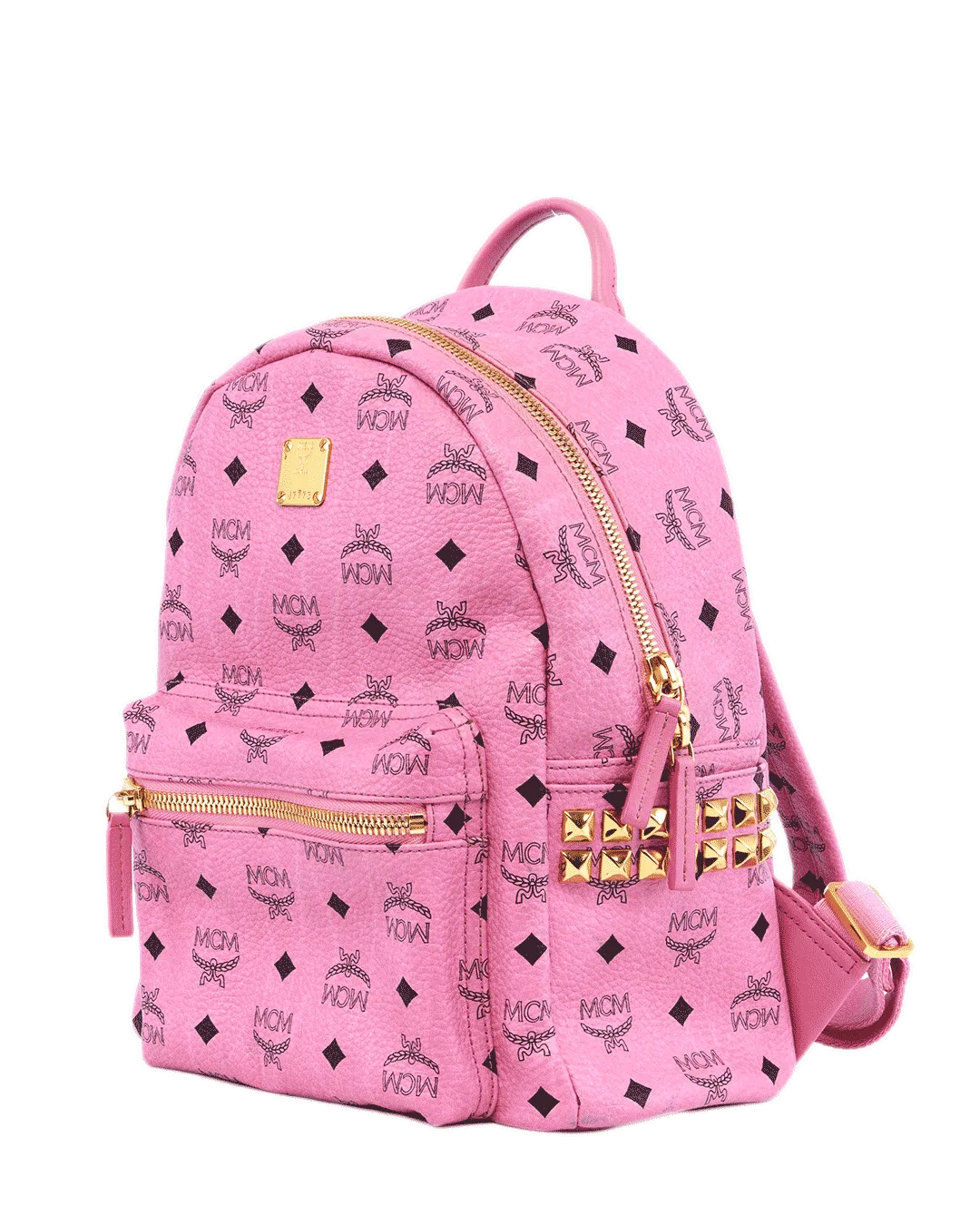 MCM STARK BACKPACK SMALL PINK VISETOS CANVAS GHW MMK5SVE37PK001 10031511 0775