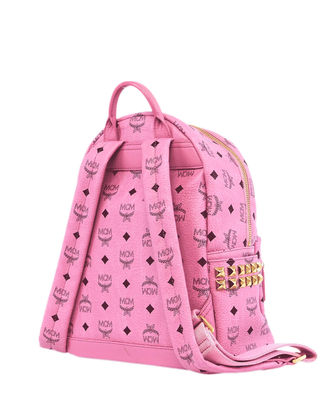 MCM STARK BACKPACK SMALL PINK VISETOS CANVAS GHW MMK5SVE37PK001 10031511 0776