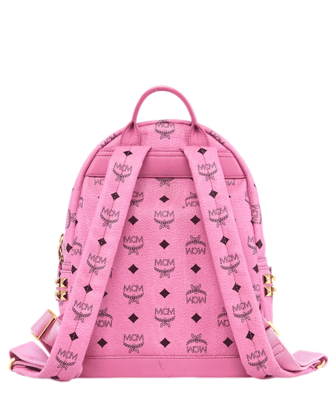 MCM STARK BACKPACK SMALL PINK VISETOS CANVAS GHW MMK5SVE37PK001 10031511 0777
