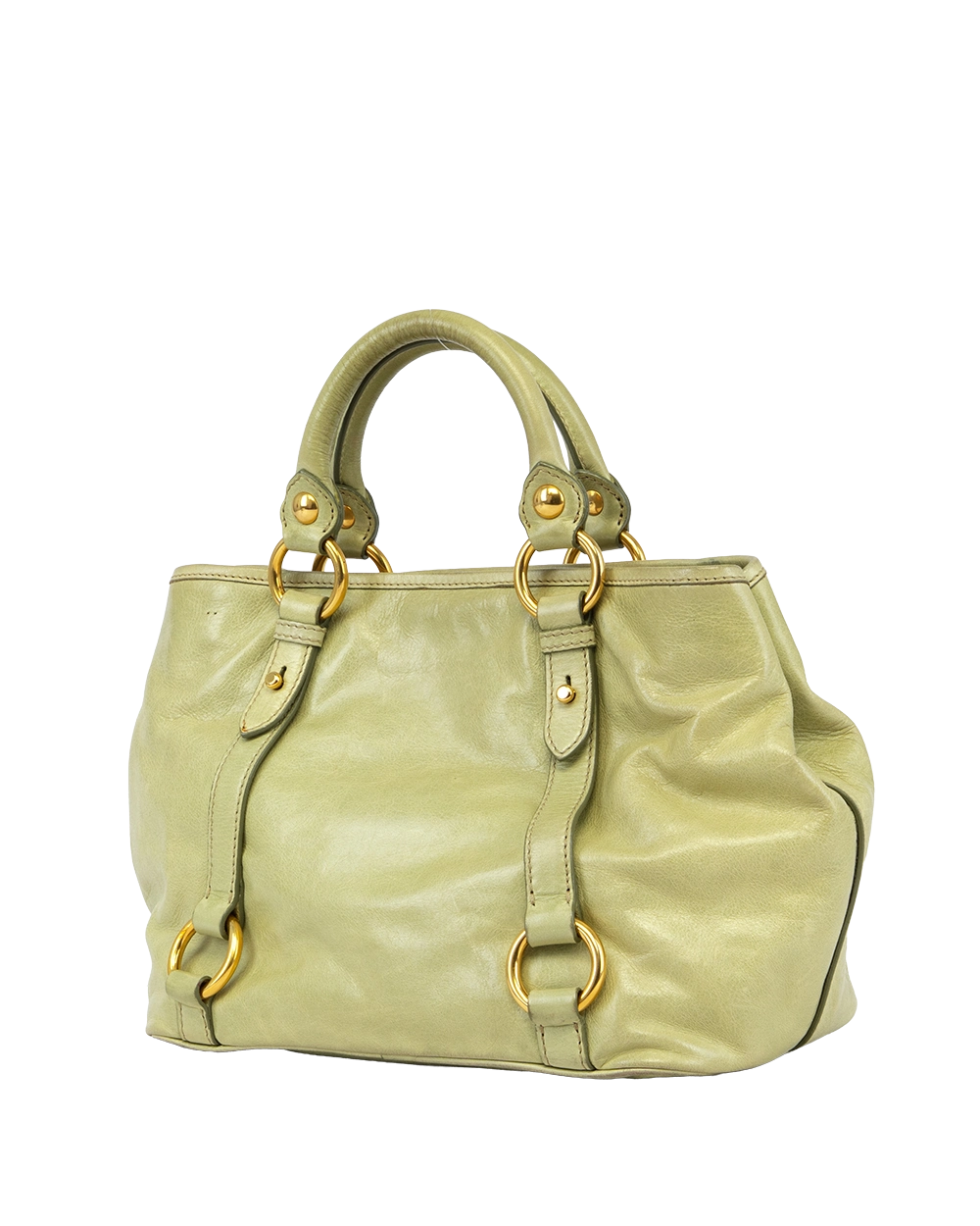 MIU MIU VITELLO LUX 2WAY GREEN CALF GHW 0094