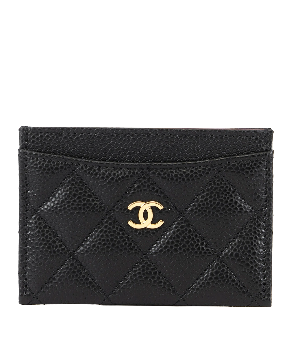 NEW CHANEL CARD SLOT SHORT BLACK CAVIAR GHW X0L2PLG1 0703