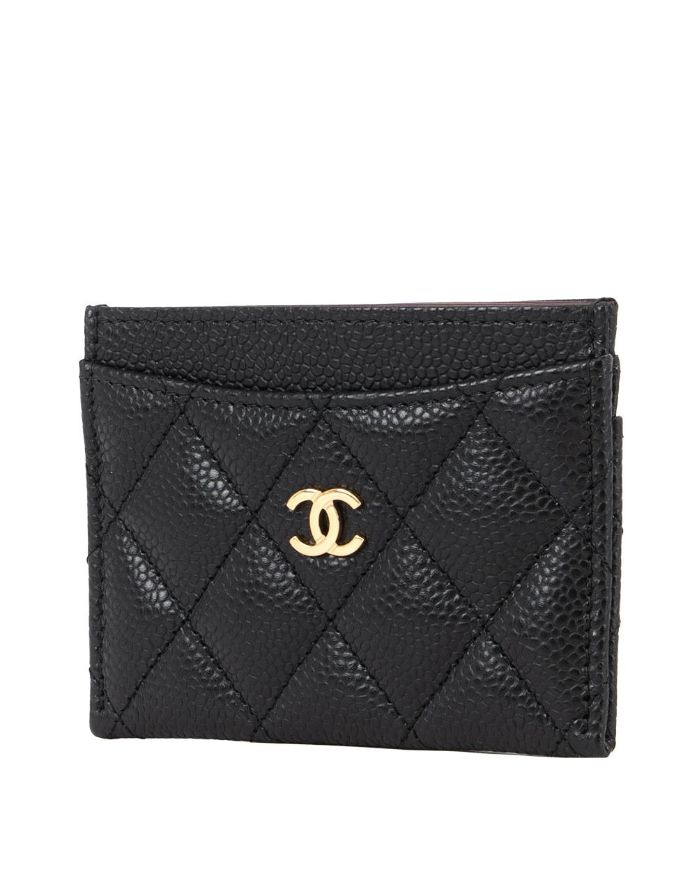 NEW CHANEL CARD SLOT SHORT BLACK CAVIAR GHW X0L2PLG1 0704