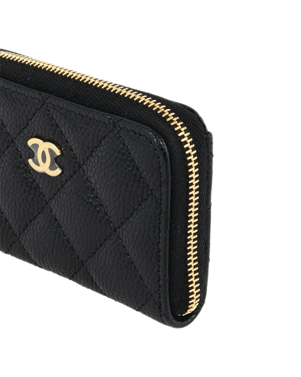 NEW CHANEL CLASSIC ZIPPED COIN PURSE SHORT BLACK CAVIAR GHW XTA8981E 0723