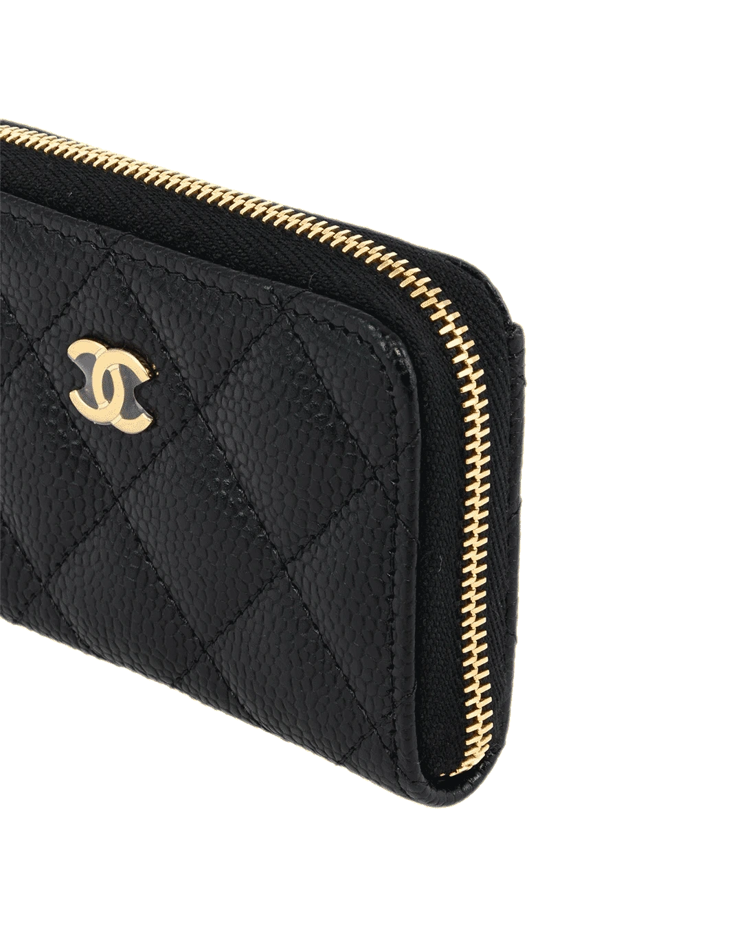 NEW CHANEL CLASSIC ZIPPED COIN PURSE SHORT BLACK CAVIAR GHW XTA8981E 0723