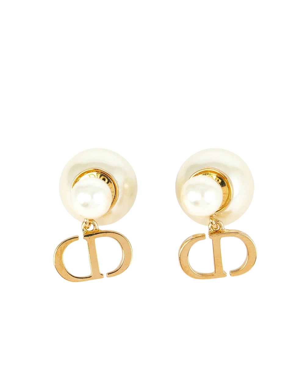NEW DIOR TRIBALES EARRING GOLD PEARL GHW 0724