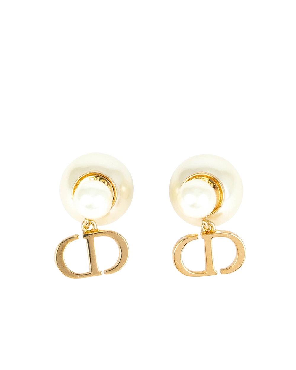 NEW DIOR TRIBALES EARRING GOLD PEARL GHW 0725
